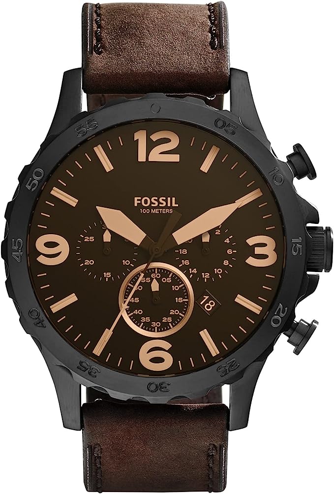 Relógio Fossil Masculino Nate Marrom - JR1487/0MN - FBStorex