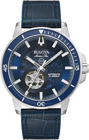 Relógio Bulova Marine Star Serie C Automático Azul 96A291