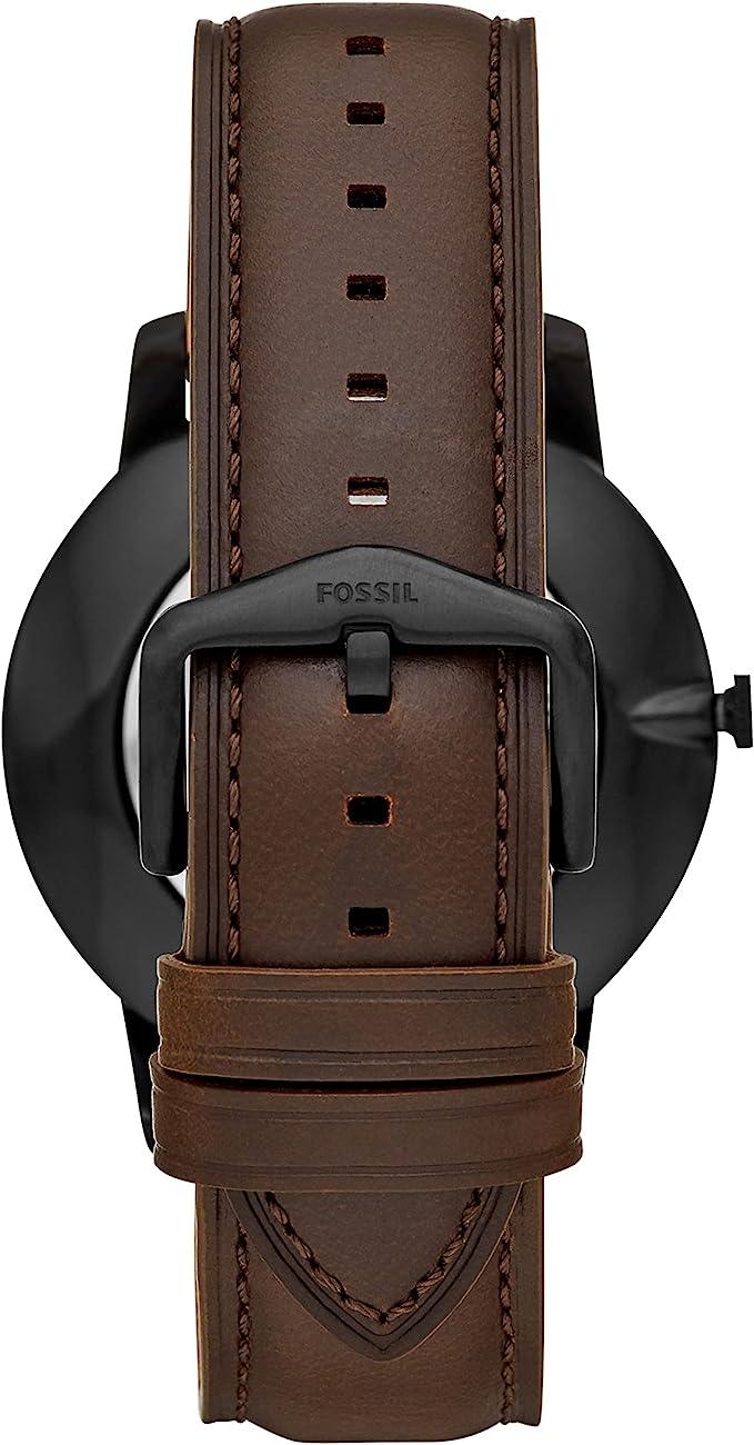 Relógio masculino minimalista Fossil com pulseira de couro FS5551 - FBStorex