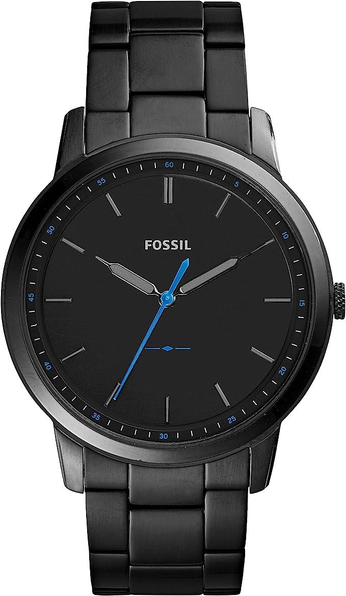 Relógio masculino minimalista Fossil com pulseira de aço inoxidável - FS5308 - FBStorex