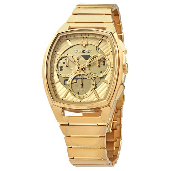 Relógio Bulova Curv Cronógrafo Dourado 97A160