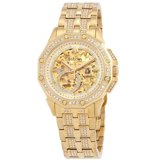 Relógio Bulova Crystal Octana  Dourado 98A292