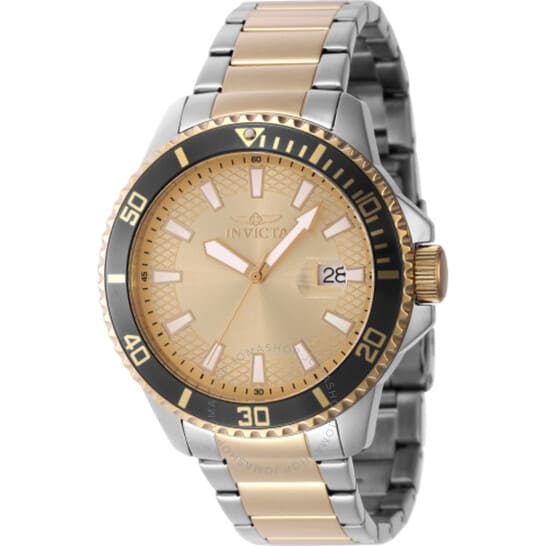 Relógio masculino Pro Diver Quartz Date Gold Dial 46144